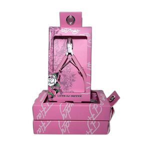 ED HARDY Pink Cuticle Nipper High-Quality Stainless Steel NEW IN BOX